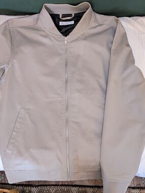 Light Gray Bomber Jacket by LINE OF TRADE
